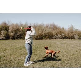 Hunter Juguete para Perros Funki Cricket Flingerz con Lanzador de Recogida Limpia, Nylon Balístico Muy Resistente, Chirriador, Lavable