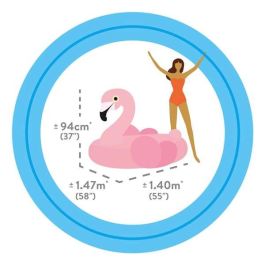 Figura hinchable flamingo 142x137x97 cm (+ 3 años)