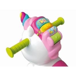 Clementoni CLE52781 Unicornio balancín sobre ruedas Rosa con Sensor de caricias y Detector de movimiento
