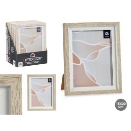 Giftdecor Portafotos Natural Borde Blanco 15x20 cm (Set de 24)
