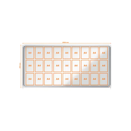 Nobo Vitrina de Anuncios Premium Plus Magnética con Puerta Corredera 27 x DIN A4 997x2072x54 mm