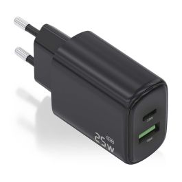 AISENS - CARGADOR 25W, 1xUSB-C PD3.0, 1xUSB-A QC3.0, NEGRO AISENS - CARGADOR 25W, 1xUSB-C PD3.0, 1xUSB-A QC3.0, NEGRO