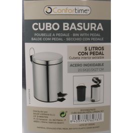 Cubo de Basura de Metal con Pedal 5L - Confortime (6 Unidades) Cubo de Basura de Metal con Pedal 5L - Confortime (6 Unidades)
