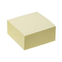 Q-connect Bloc de Notas Adhesivas Quita y Pon 76x76 mm Amarillo 400 Hojas FSC