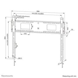 Neomounts WL30-750BL18 Soporte de Pared Fijo Alta Resistencia para Pantallas 43-98" Max 125 kg VESA 100x100-800x600 Negro TÜV Neomounts WL30-750BL18 Soporte de Pared Fijo Alta Resistencia para Pantallas 43-98" Max 125 kg VESA 100x100-800x600 Negro TÜV