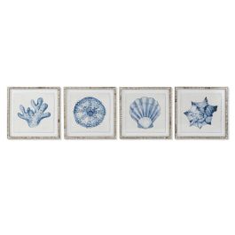 Cuadro Mediterraneo DKD Home Decor Azul Beige 2.5 x 50 x 50 cm (4 Unidades) Precio: 143.49999961. SKU: B1D2AVQ2V2