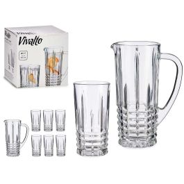 Set Jarra 1L y 6 Vasos Agua 250ml Vivalto - Vidrio Transparente 16x23.5x25.5cm (4 Unidades) Precio: 45.50000026. SKU: S3602037