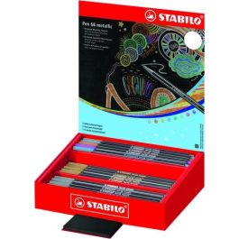 Rotulador Fibra Stabilo Pen 68 Metallic Expositor De 60 (15X Dorado, 15X Plata, 5X Cobre, 5X Azul Metalico, 5X Verde Metalico, 5X Lila Metalico, 5X Rosa Metalico, 5X Verde Claro Metalico ) Precio: 116.69000057. SKU: B1GR4JNZST