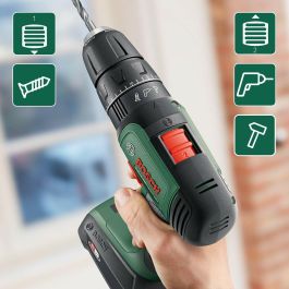 Bosch UniversalImpact 18 Taladro percutor con 2 baterías 1,5Ah, 20 posiciones de par, 2 velocidades, diseño ergonómico