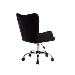 Q-connect Silla de Escritorio Mes Sina con Base Metálica, Altura Máx 960mm, Ancho 570mm, Prof. 620mm, Ruedas Premium, Color Negro