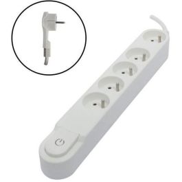 CHACON Regleta 5 tomas de corriente 16 A con interruptor, enchufe plano, cable de 1,5 m HO5VV-F 3x1,5 mm² blanco Precio: 27.50000033. SKU: B1CWFH3GQY