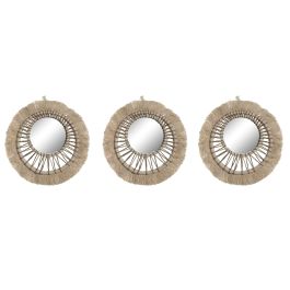 DKD Home Decor Set de 3 Decoracion Pared Boho Blanco Natural 20 x 20 x 1 cm Precio: 34.50000037. SKU: B18P78VZ9Y