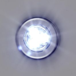 Je cherche une Idee Juego 3 Lámpara LED Presión Sin Cables Adhesivo Blanco 7cm