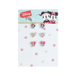 PEERS HARDY Set 3 Pares Pendientes Navidad Disney Mickey Gorro Corazón Bastón Caramelo Regalo