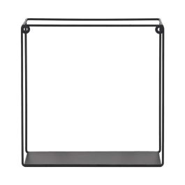 Home Deco Factory Juego 3 Estantes Metal Cuadrado Black Forest Pared Grande 30x10 Mediano 25x10 Pequeño 20x10