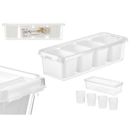 Organizador 4 Huecos Alto Blanco Kinvara 37.5x9x14.3 cm, plástico, lavavajillas y congelador (12 Unidades) Precio: 45.8900002. SKU: B1BEEWLM9X