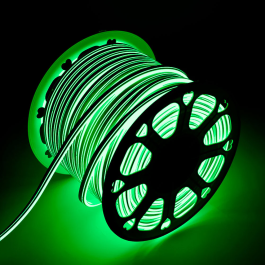 Neon Flex Tira LED Manguera WR-NS-PVC-8x16D-OY-220-P 6W 220VAC Emisión Doble 8x18mm 120xSMD2835 6W/M x1M 40.000H