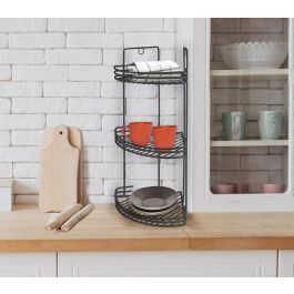 Confortime Estantería Rinconera Cocina 49 x 19.5 x 27 cm Black (6 Unidades)