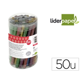 Liderpapel Barras Termofusibles Purpurina 7 mm x 100 mm Bote 50 Unidades Colores Surtidos Precio: 5.50000055. SKU: B164SJJLGS