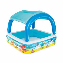 Bestway Piscina Hinchable Infantil Techo Desmontable 140x140x114 cm +2 Años Jardin 52192