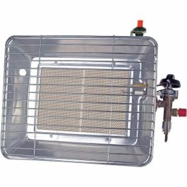 Rothenberger Calentador Móvil a Gas Infrarrojos con Brasero Piezo, incluye Propano y Regulador, hasta 20m², Exterior/Interior, Gris