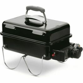 Weber Barbacoa de Gas Go-Anywhere de Acero Esmaltado Negro para 4 personas con encendido piezoeléctrico y quemador de acero inoxidable