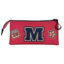 Karactermania Estuche Portatodo Triple Minnie Mouse Class Rosa 23 x8 x11 cm