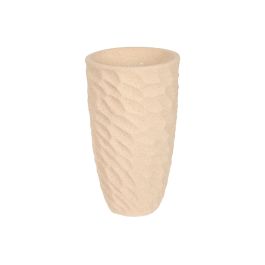 DKD Home Decor Macetero de Fibra de Vidrio Beige 36.5 x 36.5 x 61 cm