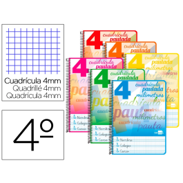 Liderpapel Cuaderno espiral A5 tapa blanda 40 hojas cuadro pautado 4mm colores surtidos Precio: 12.50000059. SKU: B15FW4NMMN