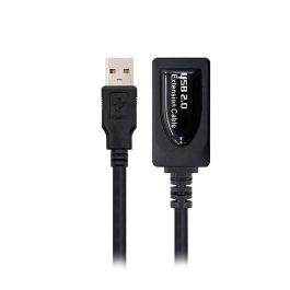 Nanocable 10.01.0211 Cable Alargador USB 2.0 Tipo A Macho a Tipo A Hembra con Amplificador 5m Negro