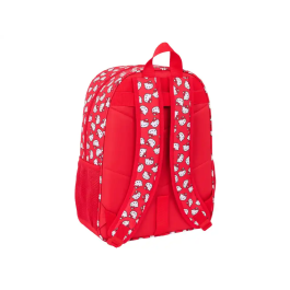 Mochila Escolar Hello Kitty Iconic Blanco Rojo 33 x 42 x 14 cm