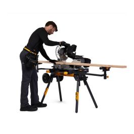 Toughbuilt Soporte Universal para Ingletadora TB-S510, 195 cm / 77", Ruedas de Caucho Macizo