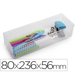 Plasticforte Organizador de Sobremesa N 3 Transparente Plástico 80x236x56 mm Precio: 2.50000036. SKU: B16AG8WRMJ