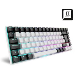 Sharkoon SKILLER SGK50 S3 Teclado Mecánico QWERTY IT-Layout Gateron Yellow USB RGB Blanco Gaming para PC