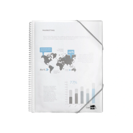 Carpeta Liderpapel Escaparate con Espiral 20 Fundas Polipropileno DIN A5 Transparente