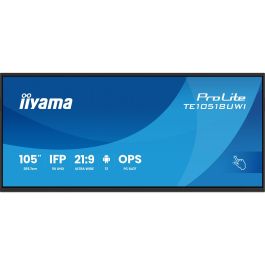 iiyama TE10518UWI-B1AG Pantalla Interactiva Táctil VA 105" (265.7cm) 5K Ultra HD 5120x2160 PureTouch-IR 40 Puntos Táctiles 4K 60Hz 16/7 450cd/m2 4000:1