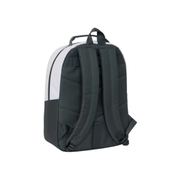 SAFTA Mochila Real Madrid 25/26 42cm Adaptable Carro Portamochilas Doble Cremallera Bolsillo Frontal Tirador Ergonómica Acolchada