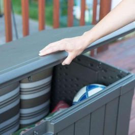 Arcón de Exterior Lifetime Marrón 440 L Plástico 127 x 64 x 67 cm