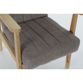DKD Home Decor Sillon Sixties Beige Natural 68 x 81 x 63 cm