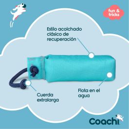 Coachi Training Dummy Flotante para Adiestramiento de Perros y Cachorros, Juguete de Recuperación para Lanzamiento a Distancia, Talla L Azul Claro