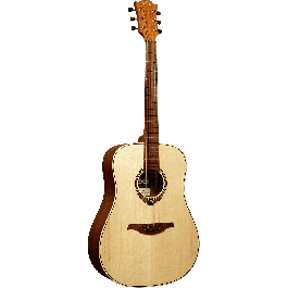 Lag Guitarra Acústica Dreadnought Tramontane 70, Tapa Abeto Engelmann Macizo, Fondo Caoba Swietenia, Natural