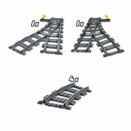 LEGO 60238 City Conjunto de Rieles de Tren y Desvíos. Incluye 4 Curvos, 1 Desvío Derecho y 1 Izquierdo. Compatible con todos los conjuntos LEGO City. LEGO 60238 City Conjunto de Rieles de Tren y Desvíos. Incluye 4 Curvos, 1 Desvío Derecho y 1 Izquierdo. Compatible con todos los conjuntos LEGO City.
