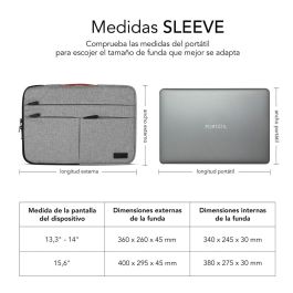 SUBBLIM Maletin Air Padding 360 Sleeve 13,3-14" Light Grey