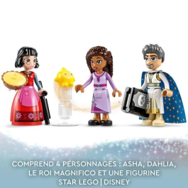 Lego Disney Wish 43224 Castillo del Rey Magnífico, juguete de la película Wish con minifigura de Asha, Dahlia y el Rey Magnífico