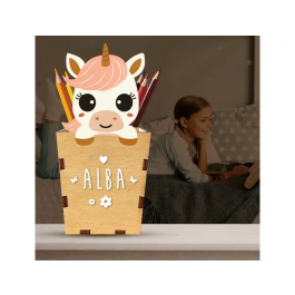 Wondee Cubilete Portalapices Personalizable Unicornio Madera Infantil 10x19cm Precio: 43.1728. SKU: B17XWS9Q3Y