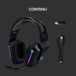 Logitech Auriculares Gaming Inalámbricos G G733 Negro LIGHTSPEED DTS Headphone:X 2.0 Blue VO!CE RGB