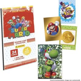 PANINI - Super Mario Trading Cards - Fat Pack De 24 Cartas + 2 Cartas De Bonificación PANINI - Super Mario Trading Cards - Fat Pack De 24 Cartas + 2 Cartas De Bonificación