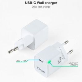 TOOQ CARGADOR DE PARED USB-C PD 20W TOOQ CARGADOR DE PARED USB-C PD 20W