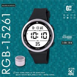 G&B TIME GBody LCD Reloj Digital para Hombre/Unisex con Luz LED Blanca, Referencia red