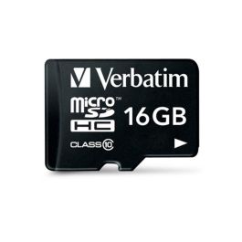 Verbatim MicroSDHC 16GB Clase 10 Tarjeta de Memoria de Alta Velocidad para Smartphones, GPS y Cámaras con Adaptador SD